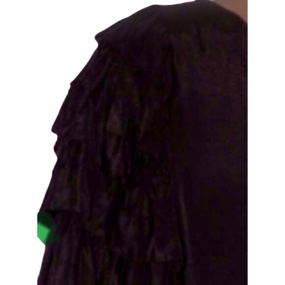 Magali Pascal Desa Black One-Shoulder Ruched Ruffled Top – NEW Size Small - Picture 3 of 9